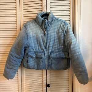 GAP Denim Blue Puffer Jacket